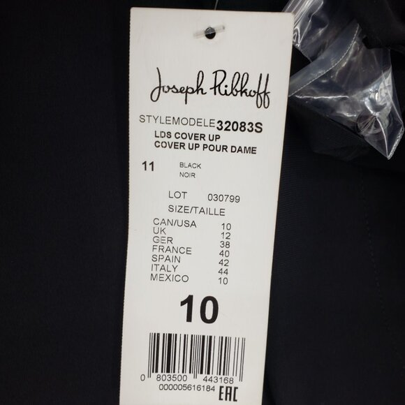 Joseph Ribkoff Cover up Jacket 10 Womens Silky Knit Style 32083 Black - Picture 6 of 12